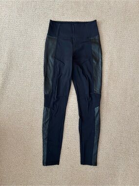 Athleta Delancey Shine Moto Tight, size small. Like new condition. Great fit!